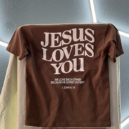 Unisex Jesus loves you t-shirt